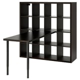KALLAX / LAGKAPTEN Agencement bureau, noir/brun-noir, 57 7/8x62 5/8x57 5/8 "