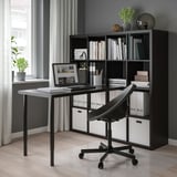 KALLAX / LAGKAPTEN Agencement bureau, noir/brun-noir, 57 7/8x62 5/8x57 5/8 "