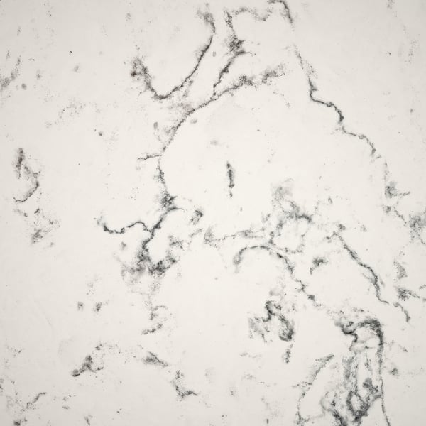 KASKER Comptoir sur mesure, blanc cassé effet marbre gris/quartz, 3/4 "