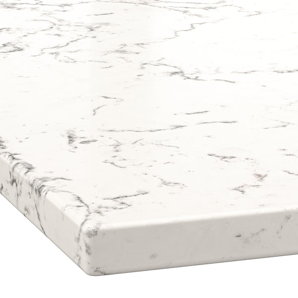 KASKER Comptoir sur mesure, blanc cassé effet marbre gris/quartz, 3/4 "