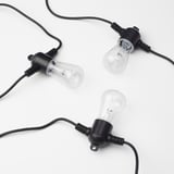 KASTTÅG Guirlande lumineuse à DEL 12 amp, noir/extérieur