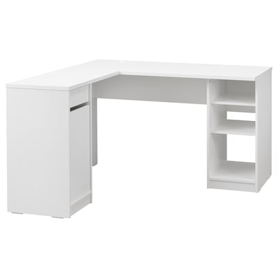 KJELLARNE Bureau d'angle, blanc, 54 3/8x51 1/8 "