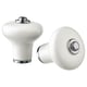 KLINGSTORP Boutons, blanc cassé/chromé, 1 3/16 "