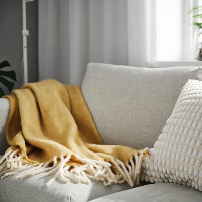 KLIPPOXEL Jeté, beige-jaune, 51x67 "