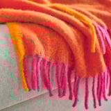 KLIPPOXEL Jeté, orange/rose vif, 51x67 "