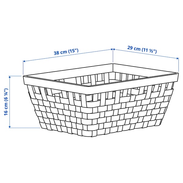 KNARRA Panier, blanc, 15x11 ½x6 ¼ "