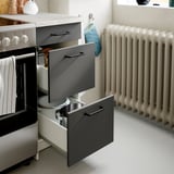 KNOXHULT Armoire inférieure avec tiroirs, gris foncé, 15x24x36 "