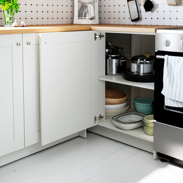 KNOXHULT Armoire inférieure d'angle, blanc cadre, 44x24x36 "