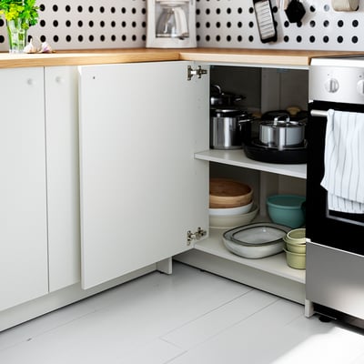 KNOXHULT Armoire inférieure d'angle, blanc, 44x24x36 "