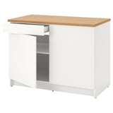 KNOXHULT Armoire inférieure+portes et tiroir, blanc, 48x24x36 "