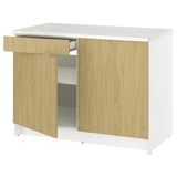 KNOXHULT Armoire inférieure+portes et tiroir, eff chêne, 48x24x36 "
