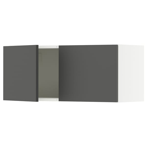 KNOXHULT Armoire murale avec portes, gris foncé, 30x12x12 1/2 "