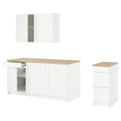 KNOXHULT Cuisine, blanc cadre, 117x24x88 "