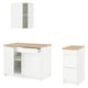 KNOXHULT Cuisine, blanc, 93x24x88 "