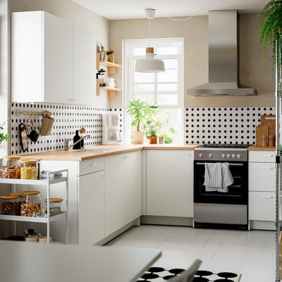 KNOXHULT Cuisine d'angle, blanc