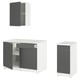 KNOXHULT Cuisine, gris foncé, 93x24x88 "