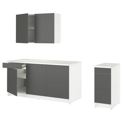 KNOXHULT Cuisine, gris foncé, 117x24x88 "