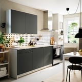 KNOXHULT Cuisine, gris foncé, 117x24x88 "