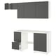 KNOXHULT Cuisine, gris foncé, 93x24x88 "