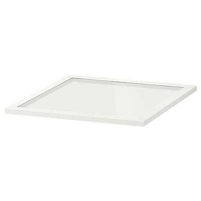 KOMPLEMENT Tablette en verre, blanc, 19 5/8x22 7/8 "
