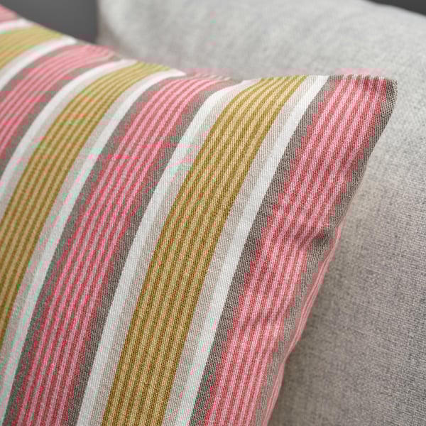 KORALLBUSKE Housse de coussin, beige/rouge clair, 20x20 "