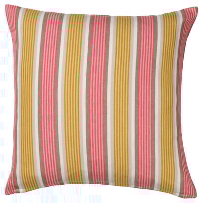 KORALLBUSKE Housse de coussin, beige/rouge clair, 20x20 "