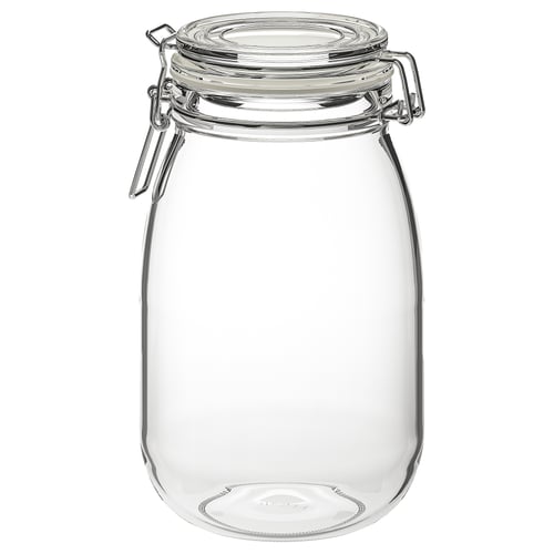 Korken Bocal Avec Couvercle Verre Clair 1 9 Qt 1 8 L Ikea