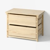 KRONÖREN Commode à 2 tiroirs, pin, 29 7/8x18 7/8x21 5/8 "