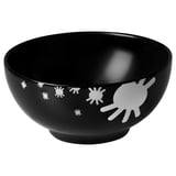 KUSTFYR Coupelle, noir/araignée blanc, 5 "