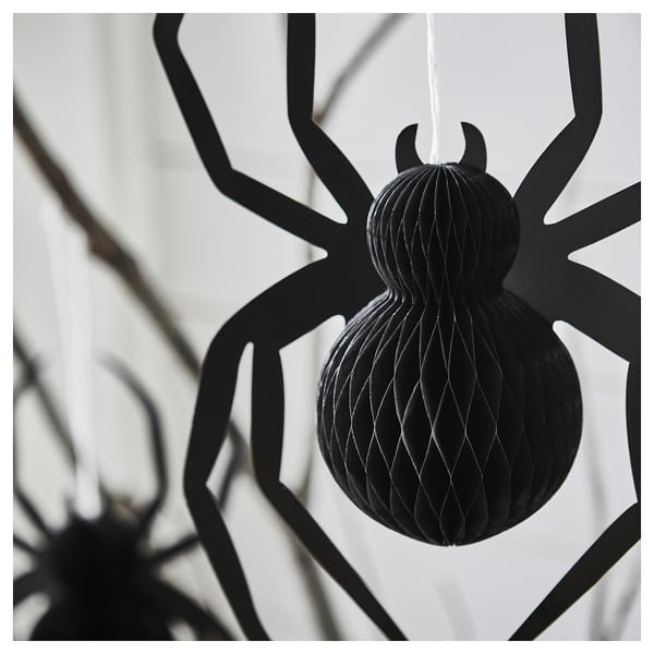 KUSTFYR Décoration à suspendre, araignée noir, 13 ¾ "