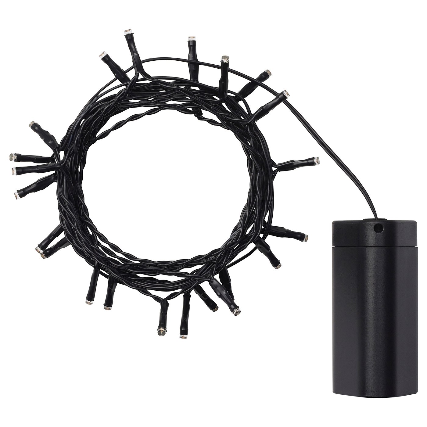 KUSTFYR guirlande lumineuse DEL 24 ampoules, à pile pourpre IKEA CA