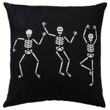 KUSTFYR Housse de coussin, blanc/noir fantôme, 20x20 "