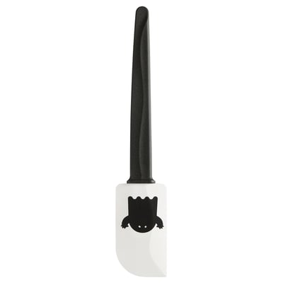 KUSTFYR Spatule en caoutchouc, noir/blanc