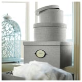 KVARNVIK Boîte de rangement avec couvercle, gris, 9 ¾x13 ¾x7 ¾ "