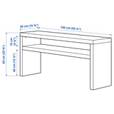 LACK Console, teinté blanc chêne, 55 1/8x15 3/8 "