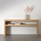 LACK Console, teinté blanc chêne, 55 1/8x15 3/8 "