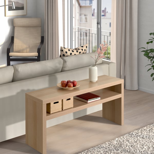 LACK Console, teinté blanc chêne, 55 1/8x15 3/8 "