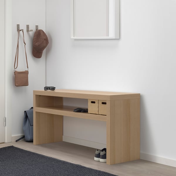 LACK Console, teinté blanc chêne, 55 1/8x15 3/8 "