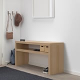 LACK Console, teinté blanc chêne, 55 1/8x15 3/8 "