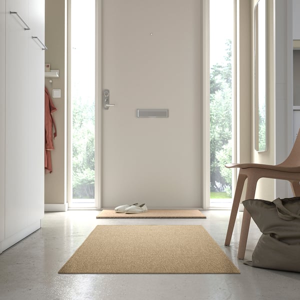 LÄTTBETONG Tapis de couloir tissé plat, beige/brun clair, 2 ' 7 "x4 ' 11 "