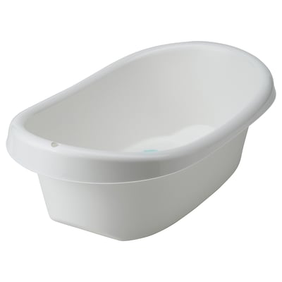 LÄTTSAM Baignoire bébé, blanc/turquoise