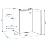 LAGAN Réfrigérateur av comp congélateur, mini/blanc, 4.0 cu.ft
