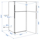 LAGAN Réfrigérateur av congél supérieur, blanc, 18.0 cu.ft