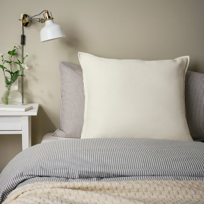 LAGERPOPPEL Housse de coussin, blanc cassé, 26x26 "