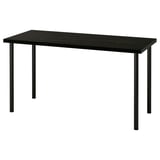 LAGKAPTEN / ADILS Bureau, brun-noir/noir, 55 1/8x23 5/8 "