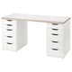 LAGKAPTEN / ALEX Bureau, blanc anthracite/blanc, 55 1/8x23 5/8 "