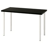 LAGKAPTEN / OLOV Bureau, brun-noir/blanc, 47 1/4x23 5/8 "