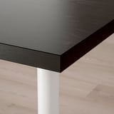 LAGKAPTEN / OLOV Bureau, brun-noir/blanc, 47 1/4x23 5/8 "
