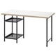 LAGKAPTEN / SPÄND Bureau, blanc anthracite/noir, 47 1/4x23 5/8 "