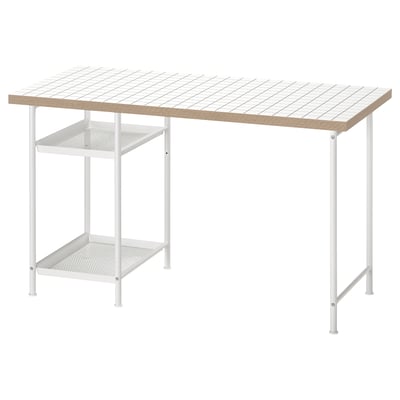 LAGKAPTEN / SPÄND Bureau, blanc/anthracite, 47 1/4x23 5/8 "